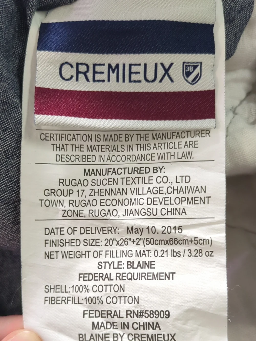 Cremeux Patchwork Quilted Pillow Shams Set Plaid Cotton 20x26 Farmhouse Blaine